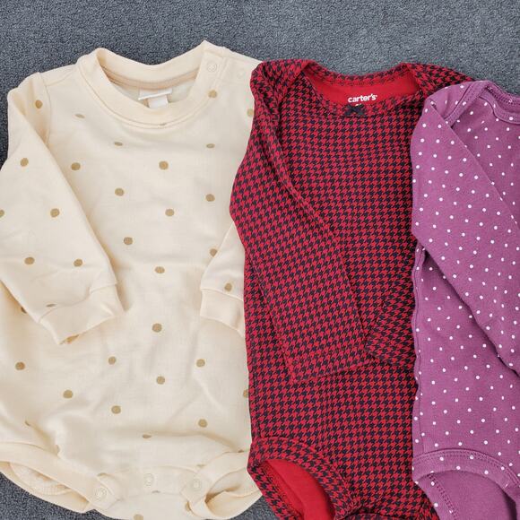 Carter's‎ Cat & Jack Size 12 Months Long Sleeve Bodysuits Pre-Owned - Picture 3 of 7